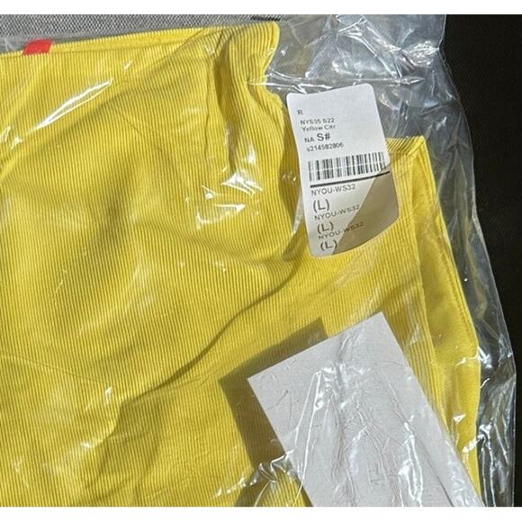 Mockneck Yellow Crop Top LARGE Swank Sleveless Bodycon Designer Revolve $148 NEW - Picture 8 of 8